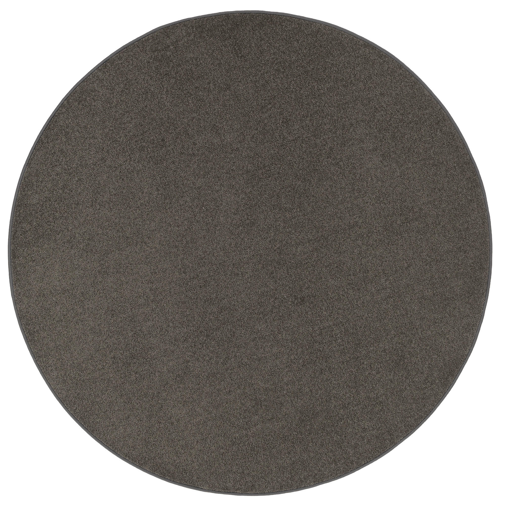 TREND VELOURS TEPPICH JOY RUND - Dunkelbraun, Textil (200/200cm) - Snapstyle