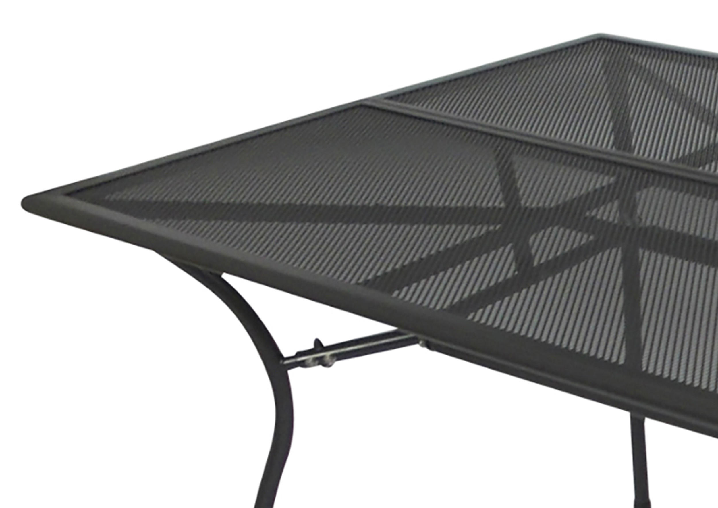 GARTENTISCH Glasgow - 150x90cm, aus Streckmetall pulverbeschichtet dunkelgrau - Grau, Metall (150/90/73cm) - TPFGarden