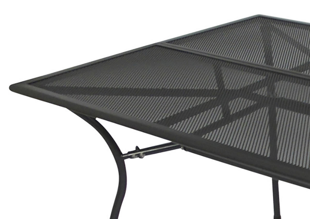 GARTENTISCH Glasgow - 150x90cm, aus Streckmetall pulverbeschichtet dunkelgrau - Grau, Metall (150/90/73cm) - TPFGarden