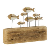DEKO FISCH AUF FUß NW Natürliche - Weiß, Holz (5/21.5/30cm) - J-Line