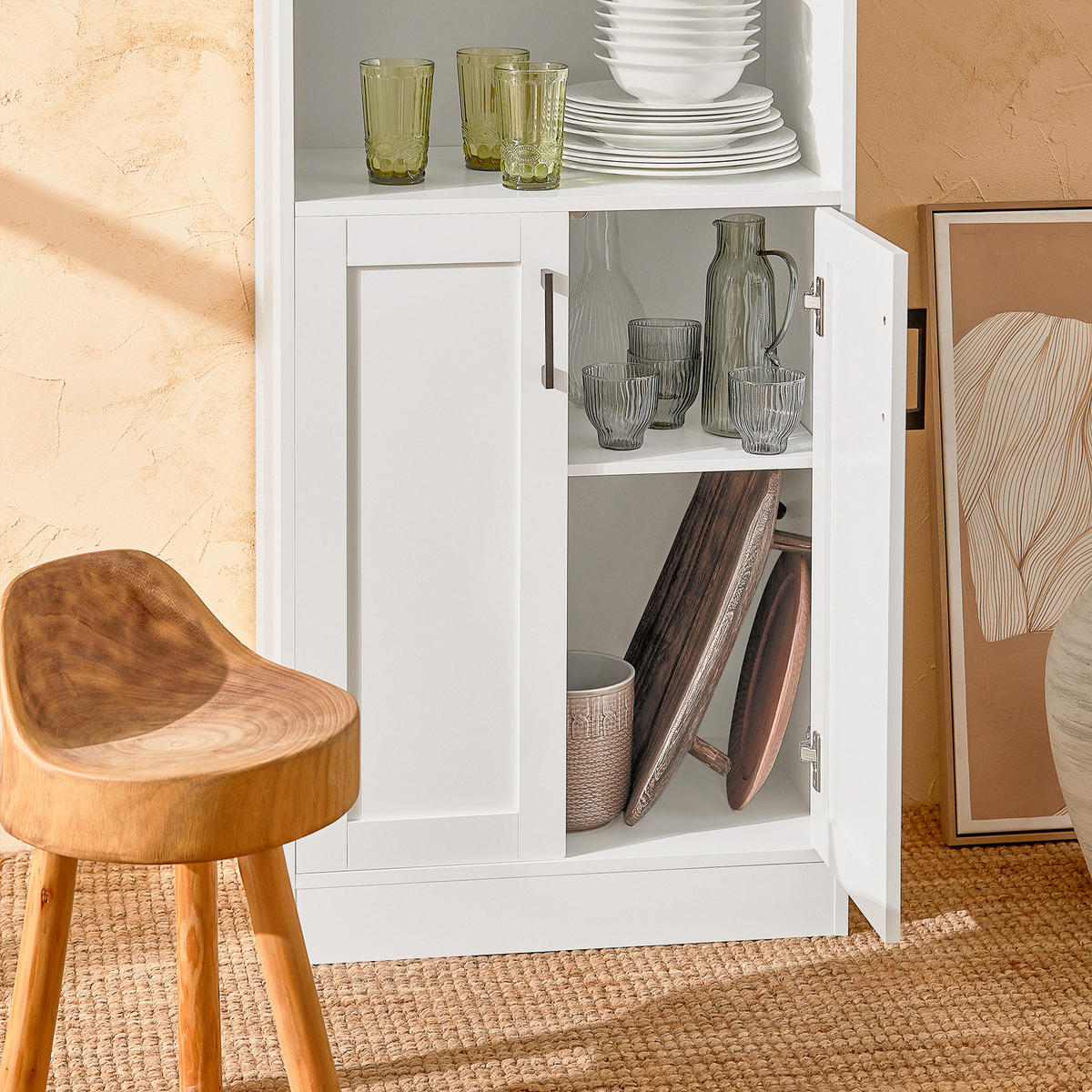 KÜCHENSCHRANK Weiß - Weiß, Holzwerkstoff (60/120/39cm) - SoBuy