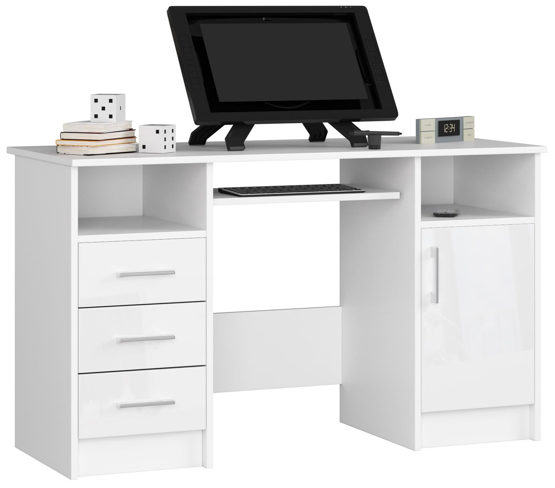 RAUMHIRSCH FURNITURE PSACÍ STŮL Bílá, lesklá bílá 74/124/52