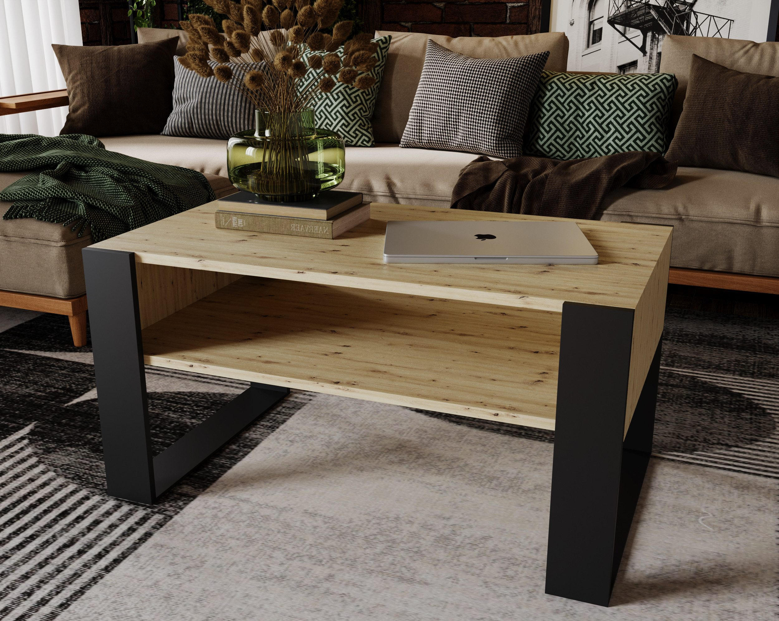 COUCHTISCH Karo92 92/45/53,6 - Eiche Artisan, Holzwerkstoff (54/92/45cm) - RAUMHIRSCH FURNITURE