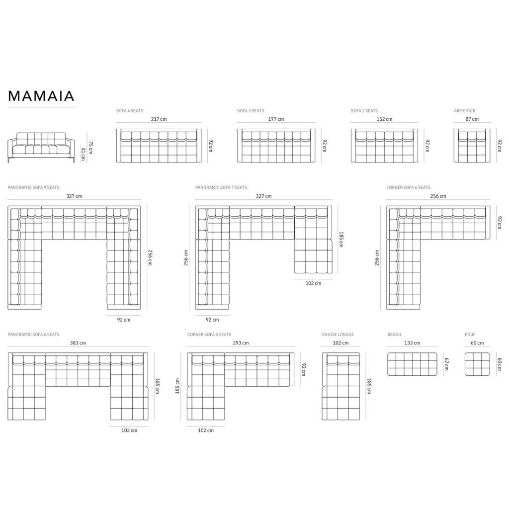 Thumbnail - Micadoni Panoramasofa, Gelb, Textil, 9-Sitzer, U-Form, 256x75x337 cm, Hergestellt in Europa, Oeko-Tex®, Wohnzimmer, Sofa...