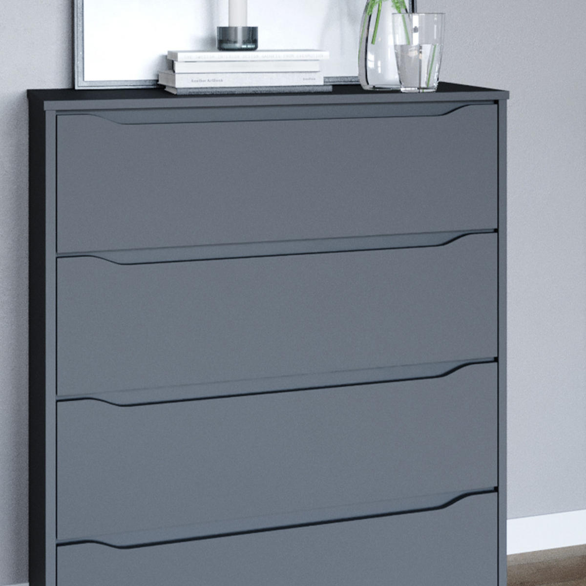 PŘÍBORNÍK Ruben Antracit - antracitová, kompozitní dřevo (48/101.6/80cm) - Vicco