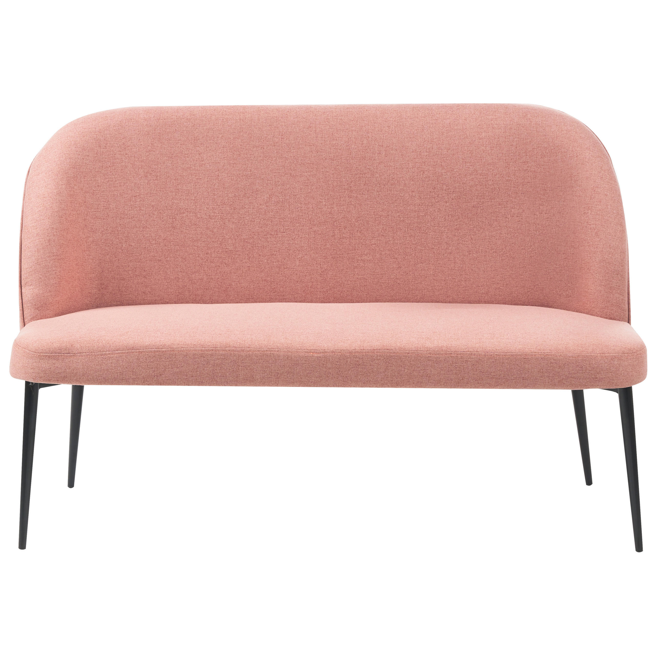 2-SITZER-KÜCHENSOFA rosa Osby - Pink/Schwarz, Textil (130/85/49cm) - Beliani