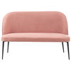 2-SITZER-KÜCHENSOFA rosa Osby - Pink/Schwarz, Textil (130/85/49cm) - Beliani