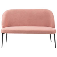 2-SITZER-KÜCHENSOFA rosa Osby - Pink/Schwarz, Textil (130/85/49cm) - Beliani