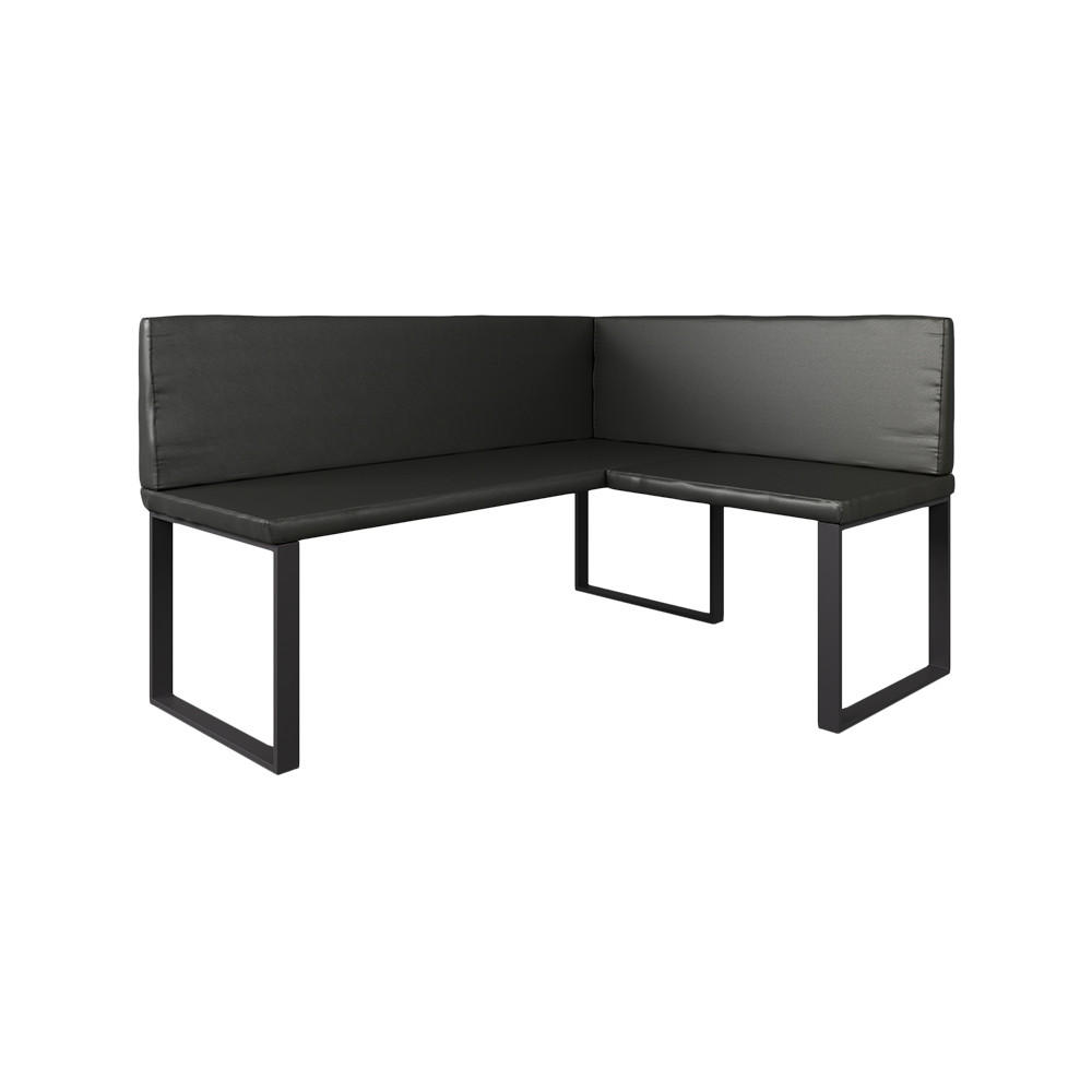 ESSZIMMER-ECKBANK Ravon Schwarz 120 x 150 cm - Schwarz, Textil (120/87/150cm) - Vicco