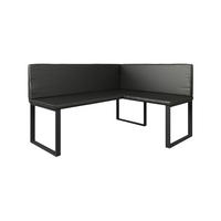 ESSZIMMER-ECKBANK Ravon Schwarz 120 x 150 cm - Schwarz, Textil (120/87/150cm) - Vicco