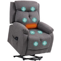 MASSAGESESSEL DE-15400 mit Massage, Heizung und USB Grau - Grau, Metall (86/105/94cm) - ComfortXL
