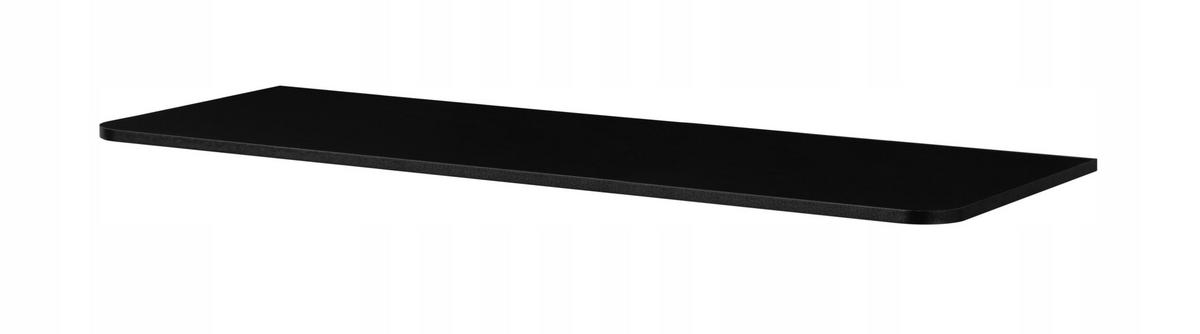 WASCHBECKENUNTERSCHRANK LINEA hängend geriffelt Schwarz matt mit Waschtischplatte 120/48/44 cm - Schwarz, Holzwerkstoff (120/48.4/43.7cm) - Rodan