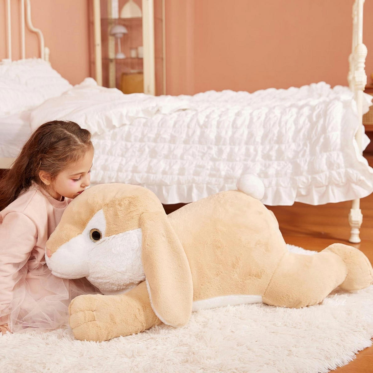 STOFFTIER Hase 78 cm - Braun, Textil (33/76.2cm)
