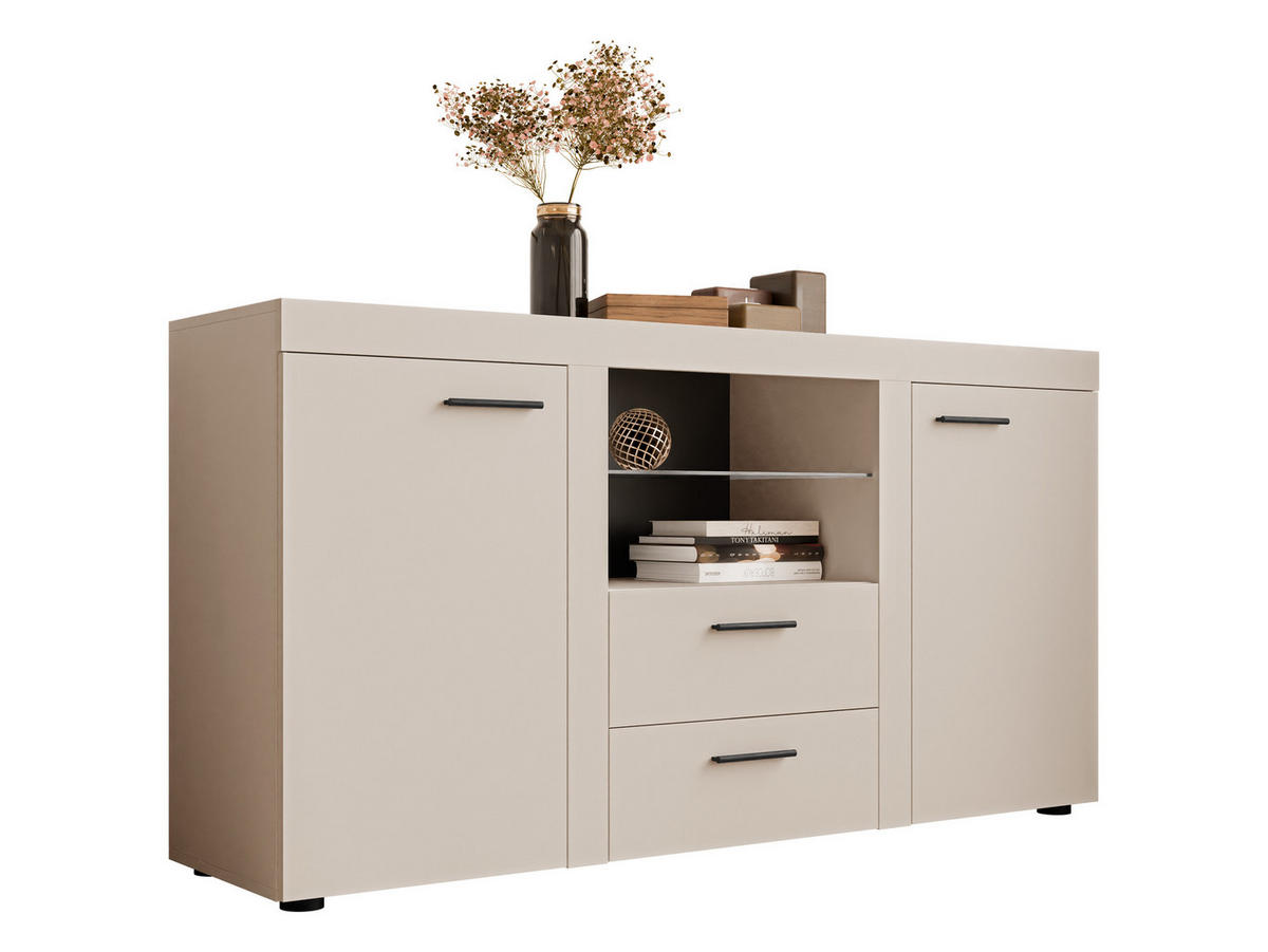 KOMMODE Rumba - Sandfarben, Holzwerkstoff (156/82/40cm) - MIRJAN24