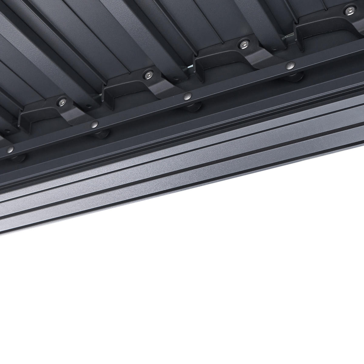 ZAHRADNÍ PERGOLA Černá Forno II - černá, kov (296/225/296cm) - Beliani