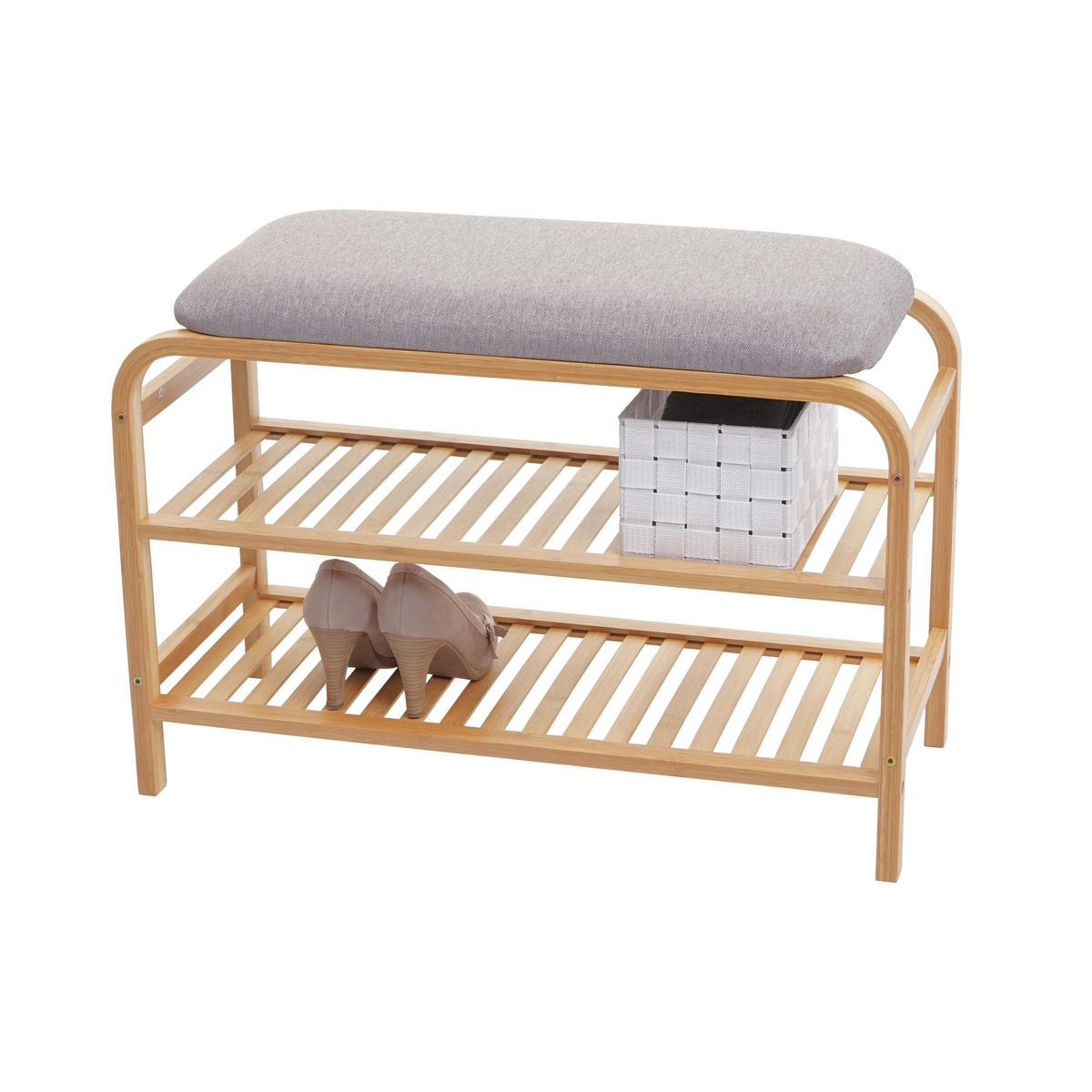 SCHUHREGAL Braun, Grau - Braun/Grau, Holz (70/50/30cm) - MCW