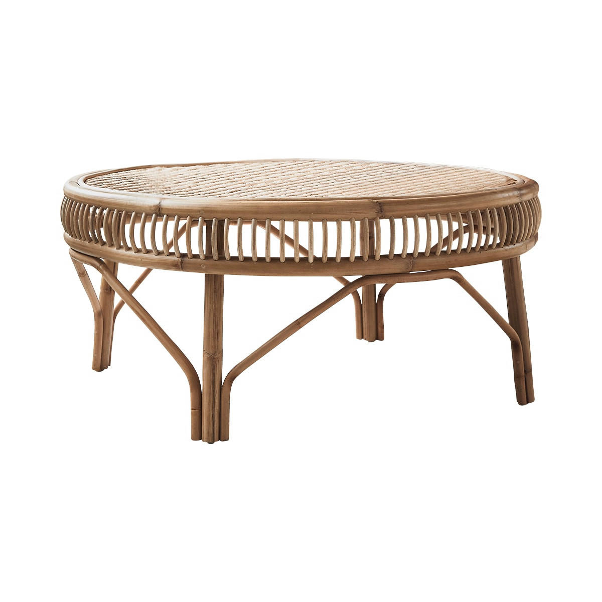 Tikamoon Couchtisch Natur 90x40x90 cm