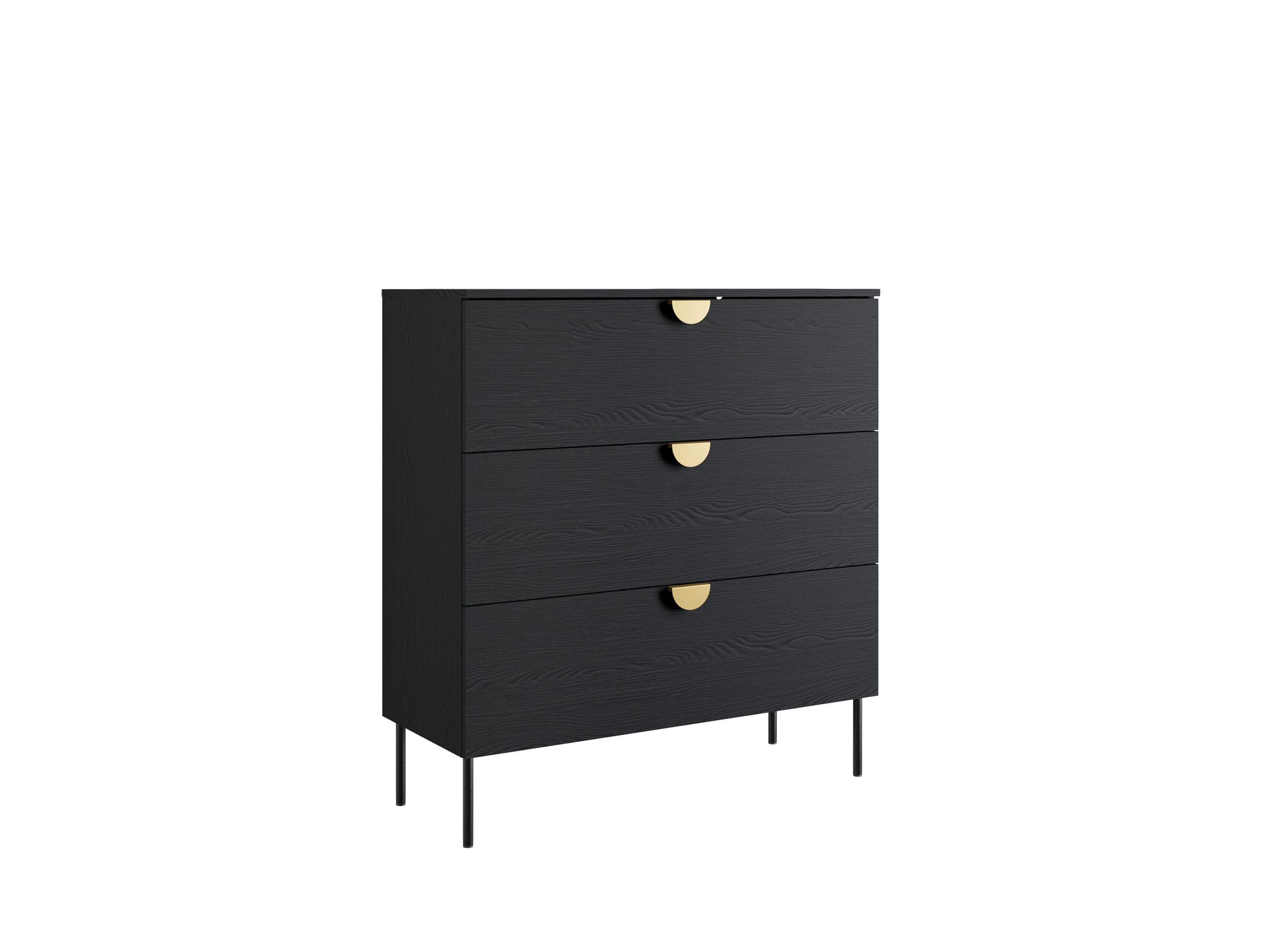 KOMMODE Graphitschwarz 100/107/40 - Graphitfarben, Holzwerkstoff (100/107/40cm) - RAUMHIRSCH FURNITURE