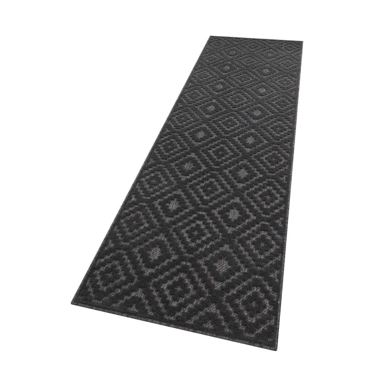 OUTDOORTEPPICH Ethno Anthrazit 80 x 250 cm - Anthrazit, Kunststoff (80/250cm) - TT Home
