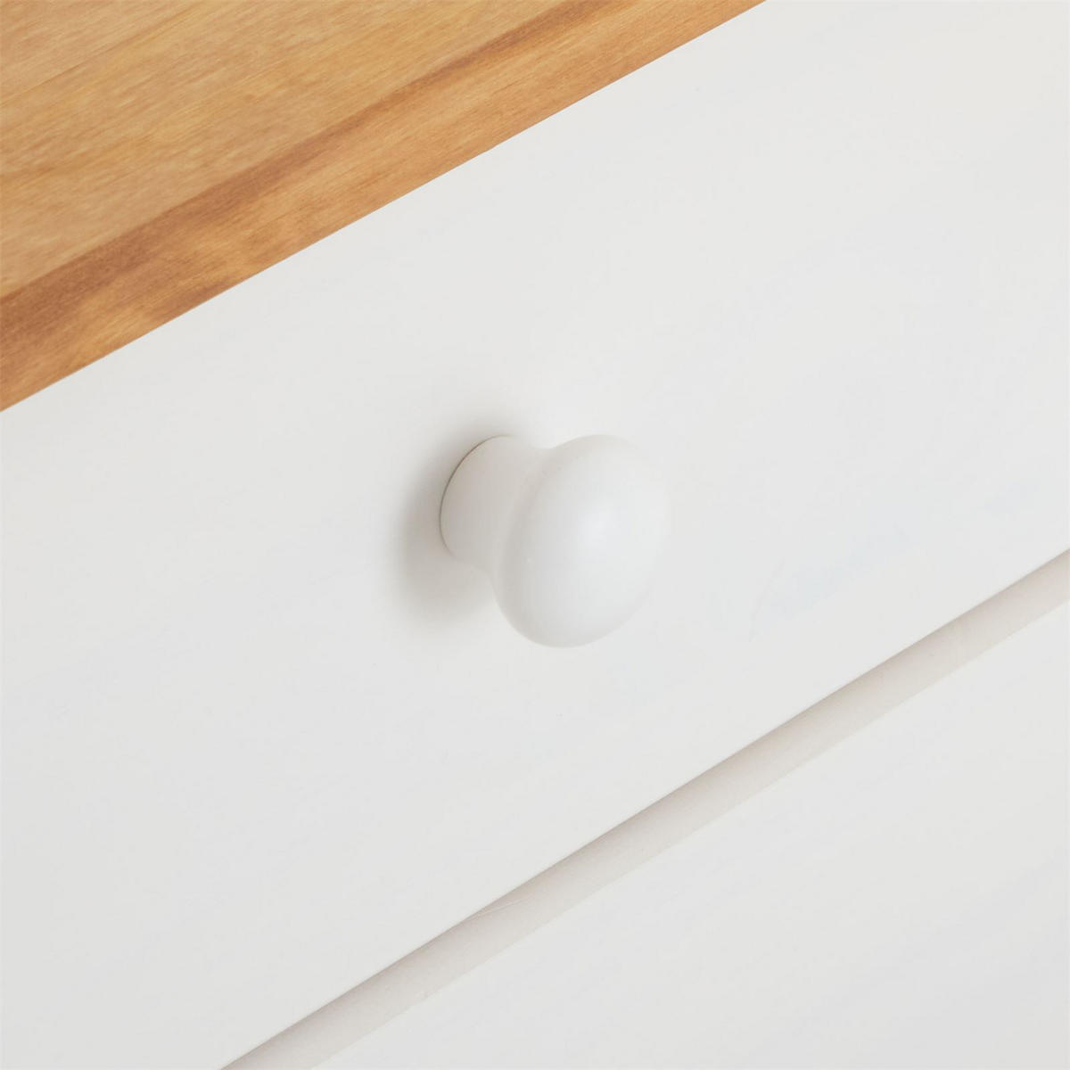 KOMMODE RONDO weiß/braun - Weiß/Braun, Holz (79/74/35cm) - IDIMEX