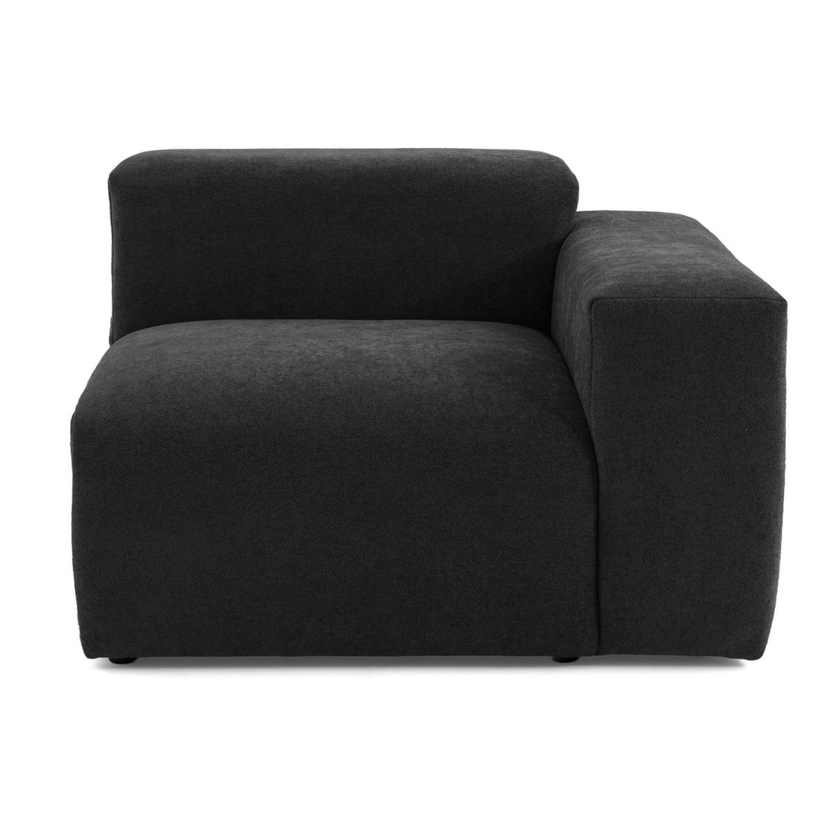 3-SITZER modulares Sofa HEAVEN SET 1 Links, Breite 255 cm Webstoff Schwarz - Schwarz, Holz/Kunststoff (255/71/102cm) - Muffo