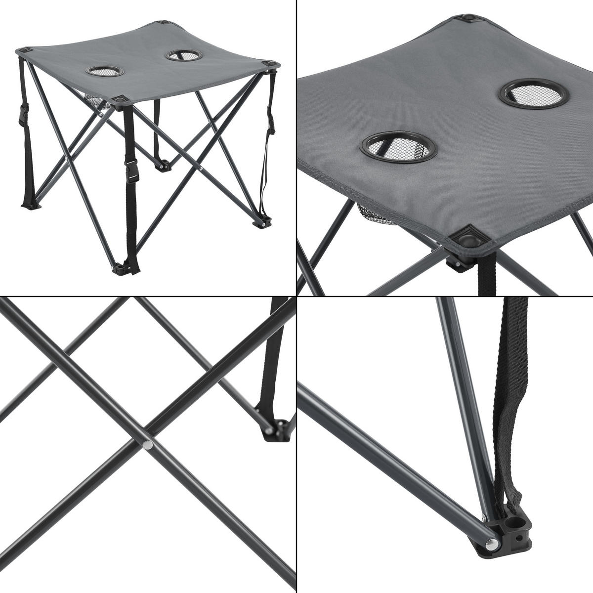 GARTENMÖBEL-SET 3 TLG. Banzi - Grau, Textil/Metall - casa.pro