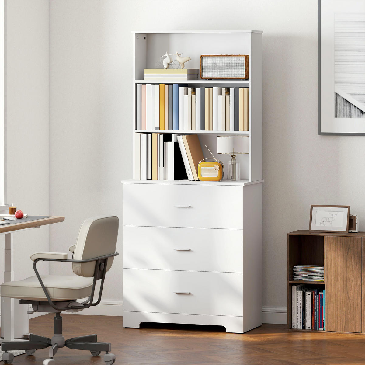 AKTENSCHRANK Weiß 79.0/39.5/180.0 cm - Weiß, Holzwerkstoff (39.5/180/79cm)