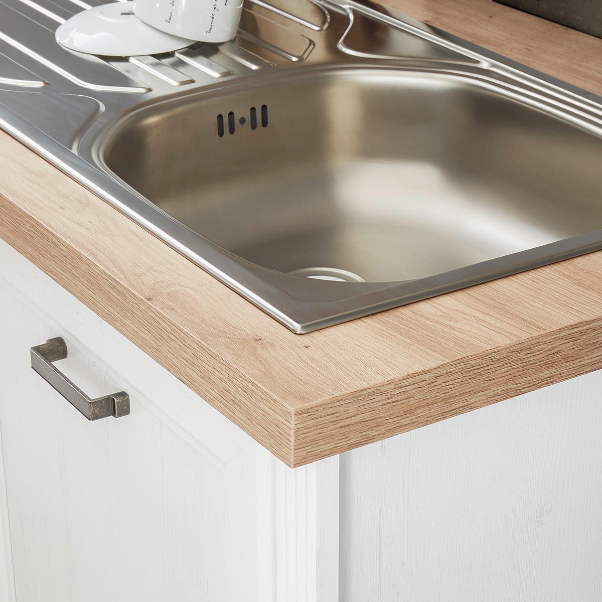 KÜCHENZEILE - Pinienfarben, Holzwerkstoff (235/217/60cm) - home24