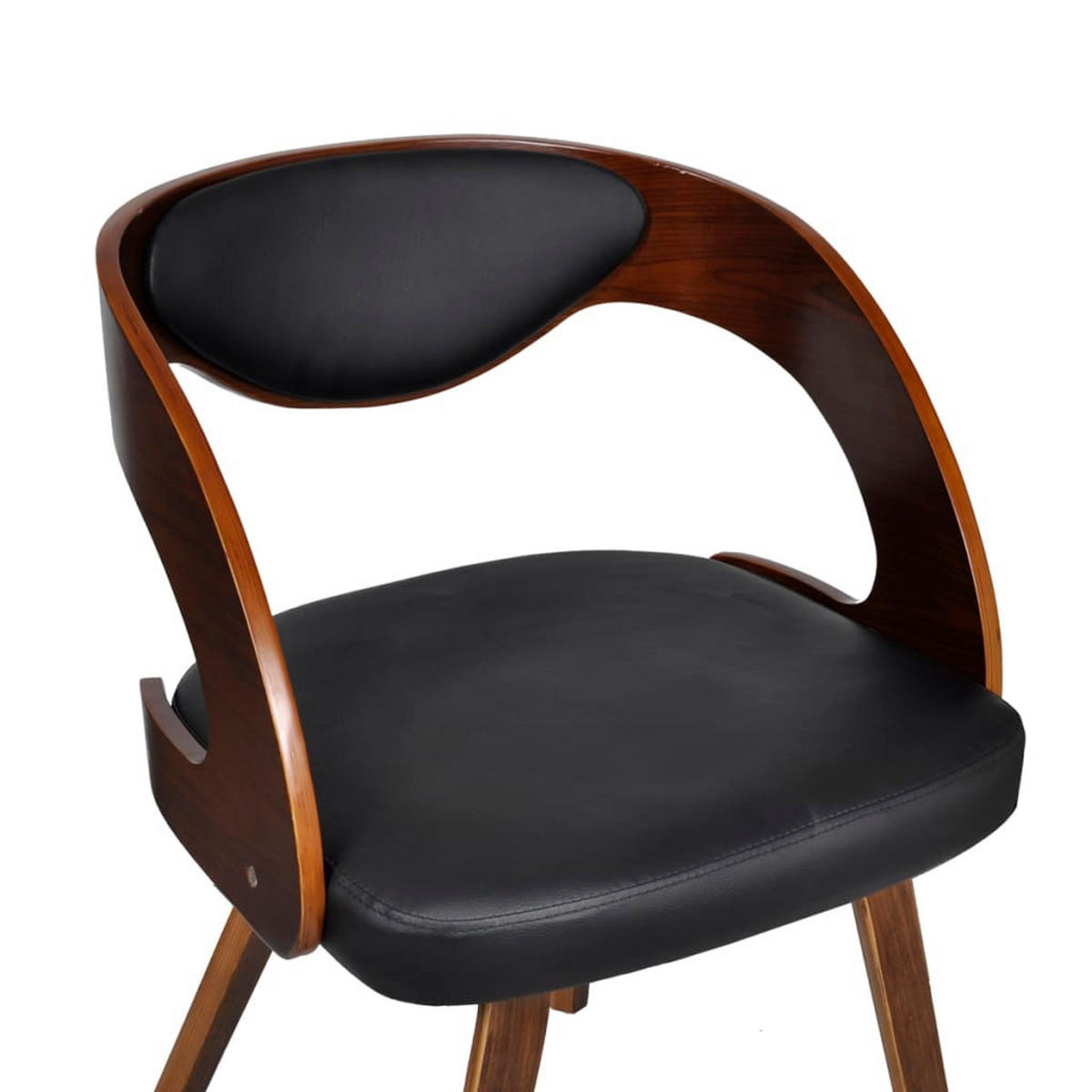 ESSZIMMERSTÜHLE 2 Stk. Braun Kunstleder 48*52*75.5cm - Braun, Leder (48/75.5/52cm) - ZMH