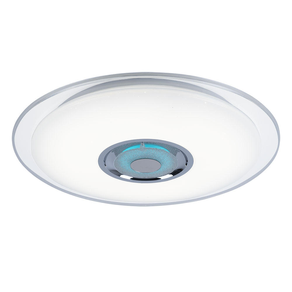 LED DECKENLEUCHTE TUNE Weiß - Weiß, Metall (47.5/47.5/5.7cm) - Globo Lighting