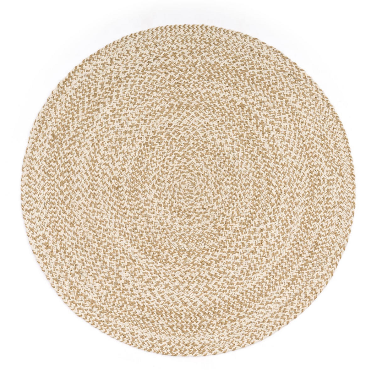 FLACHWEBETEPPICH Cutout Beige Ø 200 cm - Beige, Naturmaterialien (200/200cm) - TT Home