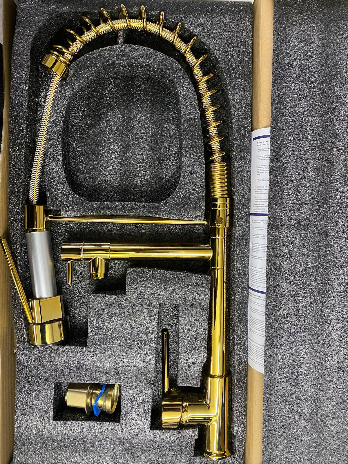 KÜCHENARMATUR, 50 x 25 cm, gold - Goldfarben, Metall (59/6/30cm) - Vallsero