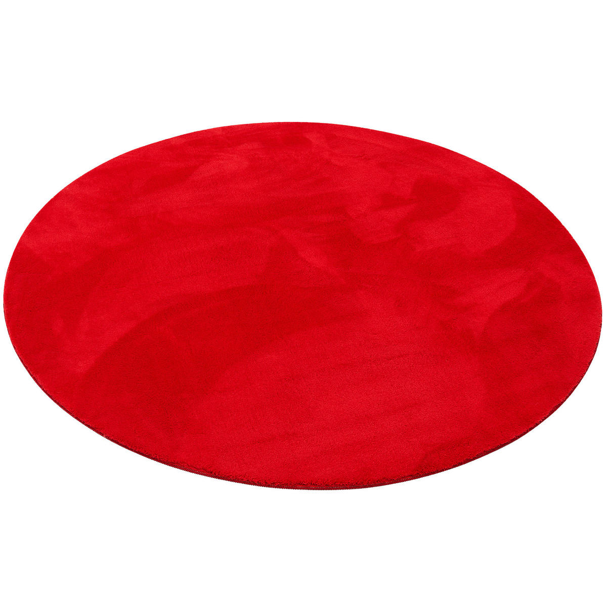 KINDER SUPER SOFT FELLTEPPICH PEARL KIDS RUND - Rot, Textil (160/160cm) - Pergamon