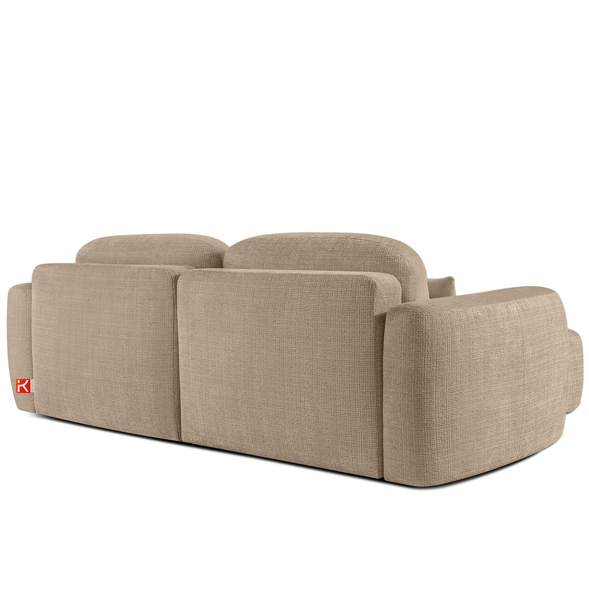 ECKSOFA rechts ELOSA - Beige, Holz/Textil (245/165cm) - KONSIMO®
