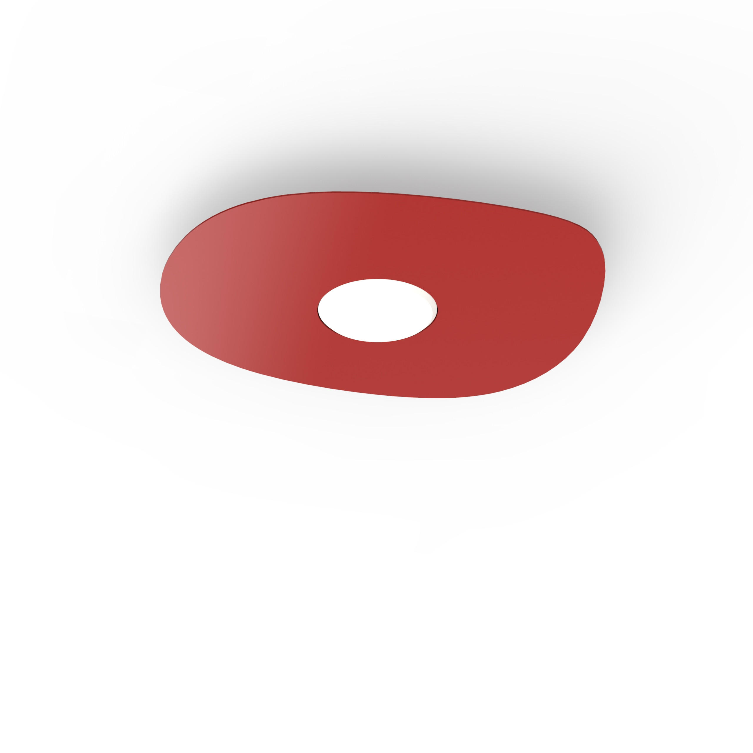 DECKENLEUCHTE River Free X1 - Rot, Metall (20/23/4cm) - Lumicom
