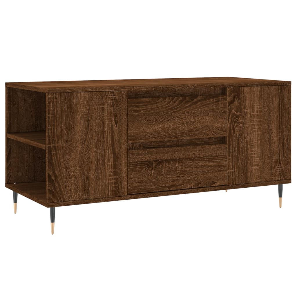 COUCHTISCH Braun Eichen-Optik 102x44,5x50 cm Holzwerkstoff - Braun, Holzwerkstoff (102/44.5/50cm) - furnicato