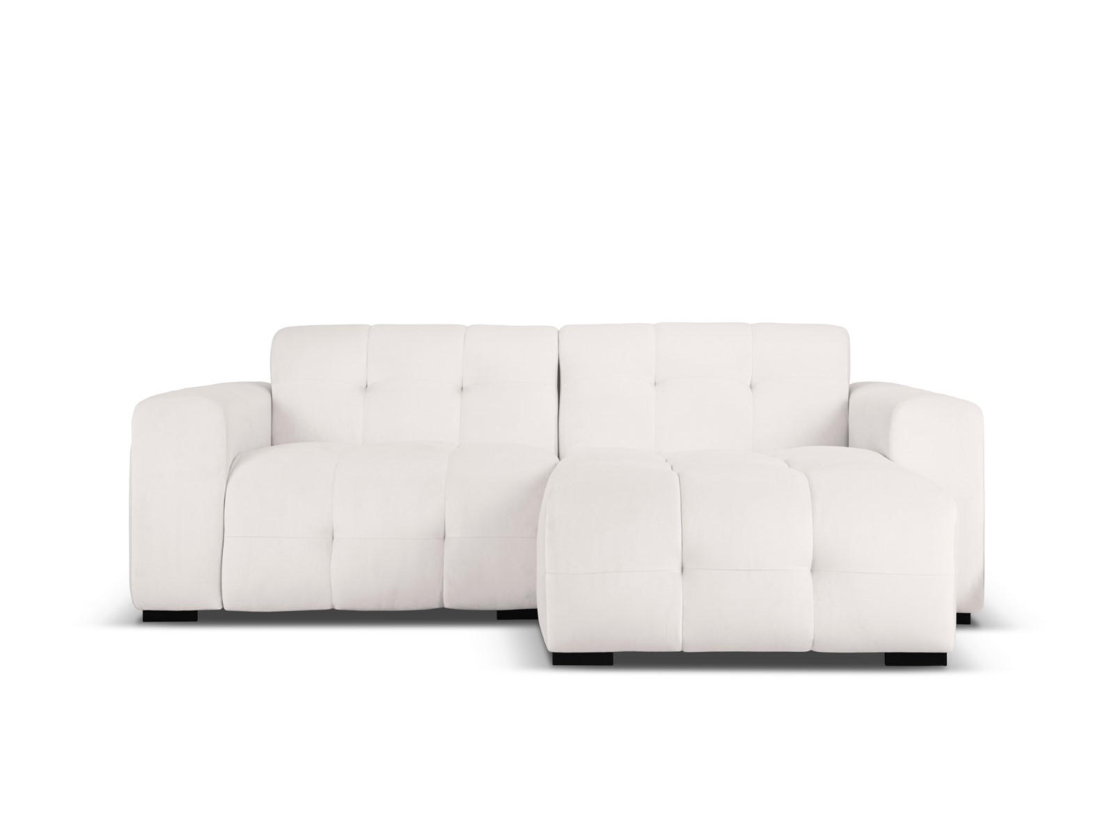 ECKSOFA rechts Kendal aus Samt hellgrau 4 Sitzplätze - Hellgrau, Textil (173/256cm) - Micadoni