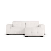 ECKSOFA rechts Kendal aus Samt hellgrau 4 Sitzplätze - Hellgrau, Textil (173/256cm) - Micadoni