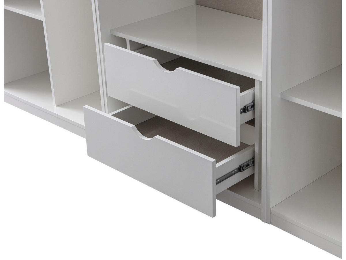 KLEIDERSCHRANK Bronz 6 trg. - Beige, Holzwerkstoff (260/215/60cm)