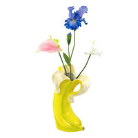 BLUMENVASE Big Banana Romance, Dolomit, Gelb, 18 x 12 x 35 cm - Gelb, Keramik (35cm) - Donkey Products