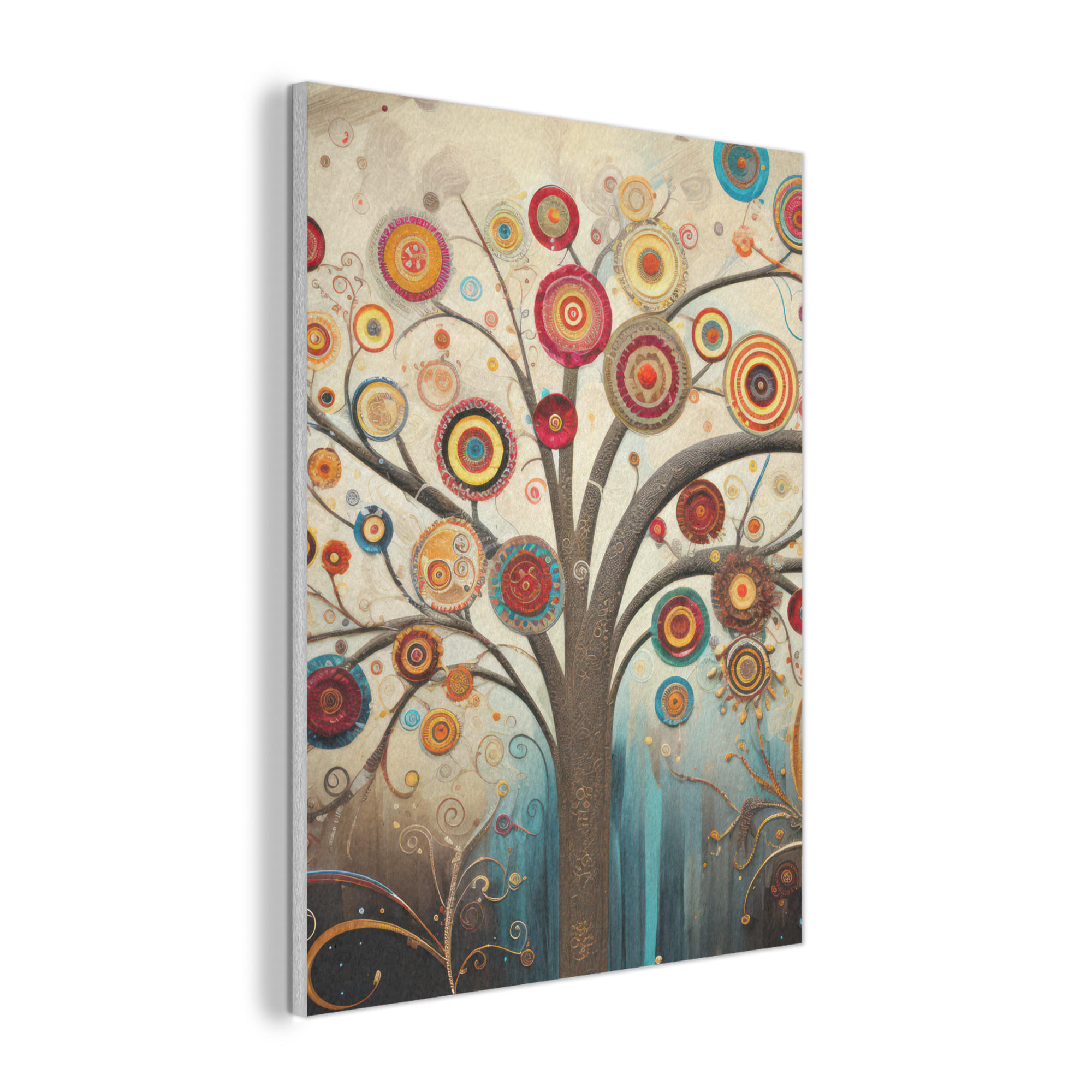 AKUSTIKPANEEL Baum - Baum des Lebens - Farbe 70x100 cm - Braun, Textil (70/0.9/100cm) - MuchoWow
