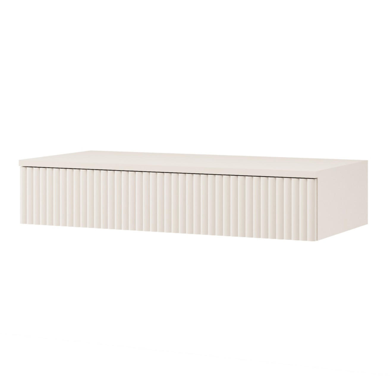 KONSOLENTISCH Soft mit 1 Schublade und geriffelten Fronten, Kaschmir - Kaschmir, Holzwerkstoff (38/83/17cm) - Beautysofa