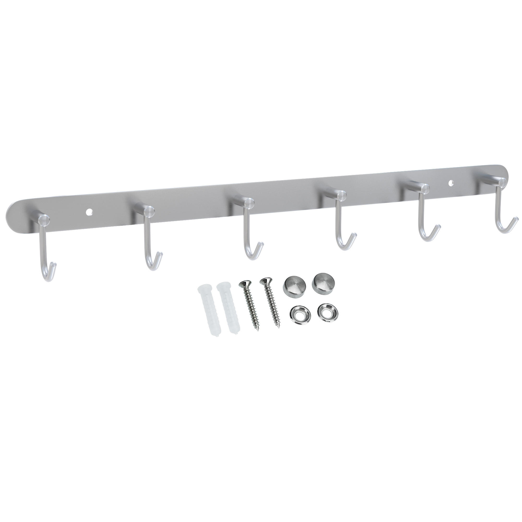 Intirilife Garderobenleiste Silber 5.5x5.5x46 cm