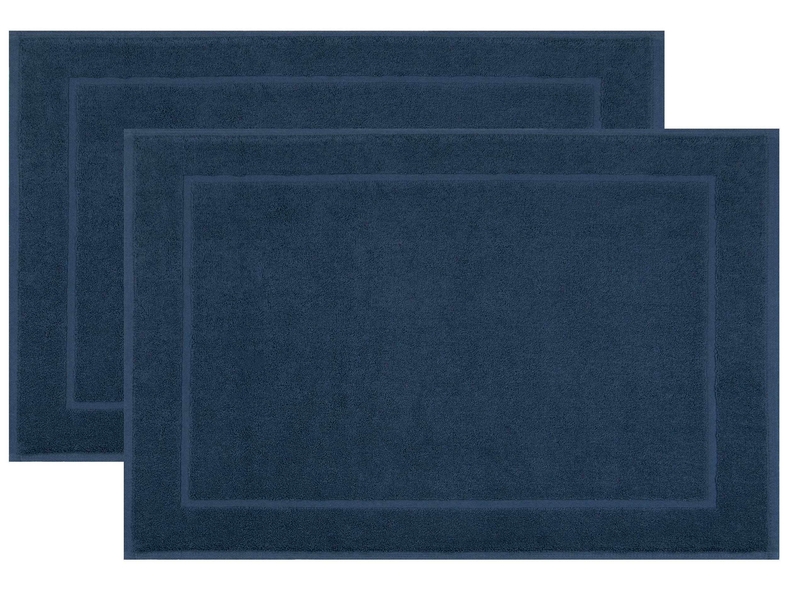 BADEMATTE, 2er-Set, 50x70 cm, 100% Baumwolle, Blau - Dunkelblau, Textil (50/70cm) - Zollner