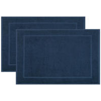 BADEMATTE, 2er-Set, 50x70 cm, 100% Baumwolle, Blau - Dunkelblau, Textil (50/70cm) - Zollner