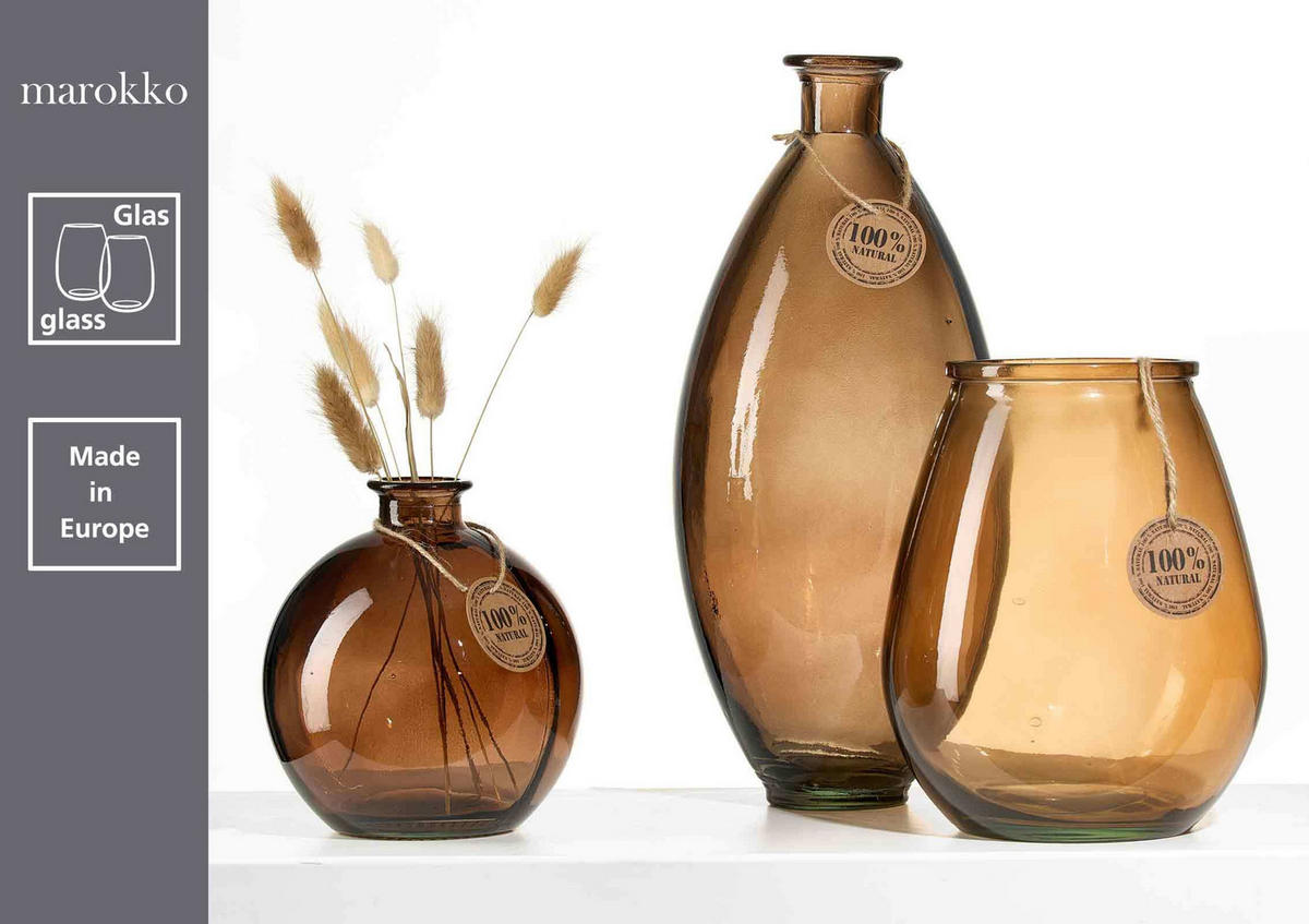 VASE Marokko braun 17,5 cm - Braun, Glas (17.5cm) - Ritzenhoff Breker