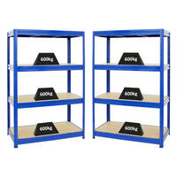 SCHWERLASTREGAL Dino 2er-Set mit 2x 180x120x60 cm Fachlast 600 kg Blau - Blau, Metall (240/180/60cm) - PROREGAL