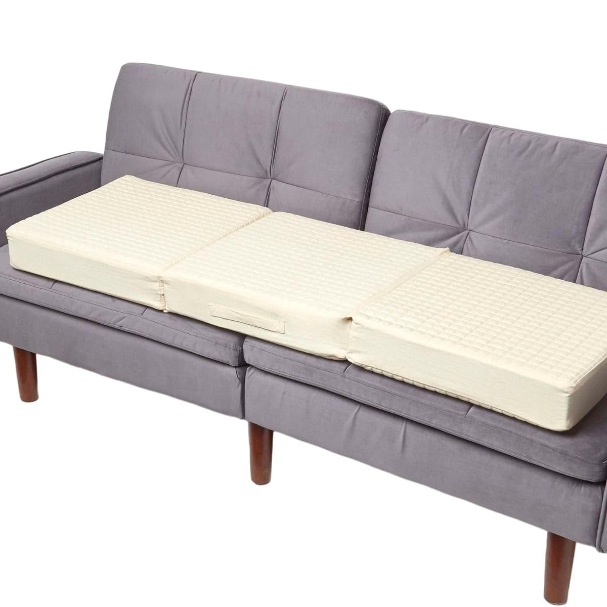 SOFA-AUFLAGE creme 150/50/10 cm – großes Sitzkissen orthopädisch - Creme, Textil (150/50/10cm) - Homescapes