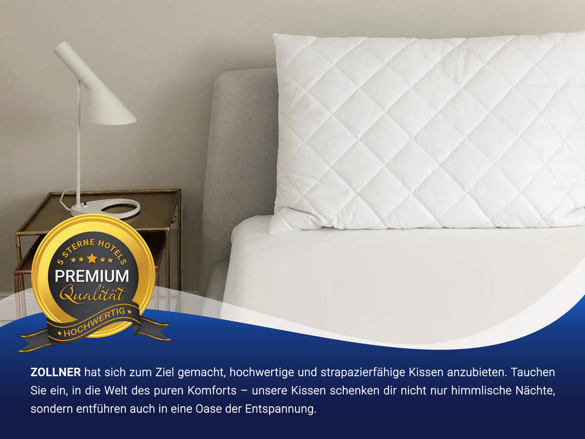 KISSEN, 65x100 cm, 50% Polyester, 50% Baumwolle, Weiß - Weiß, Textil (65/100cm) - Zollner