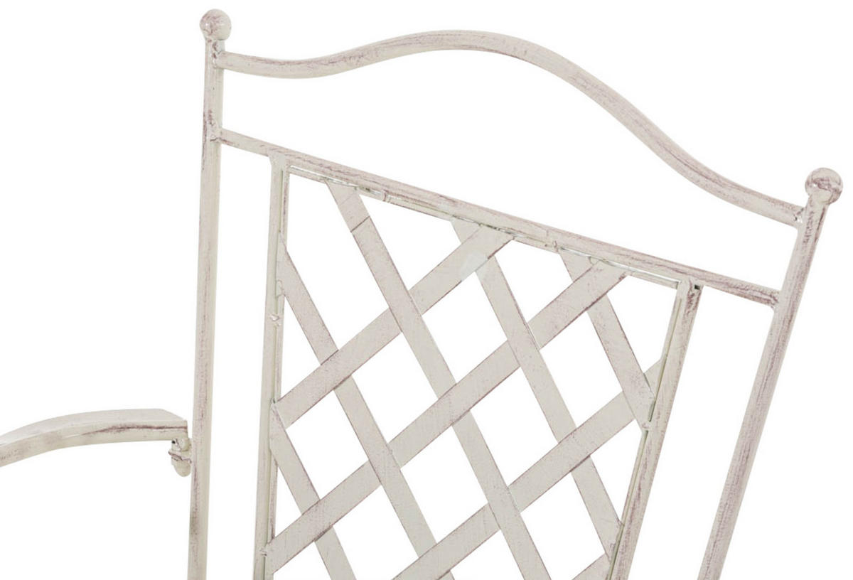 GARTENSTUHL 2er Set Metall antik-creme - Creme, Metall (56/93/51cm) - CLP